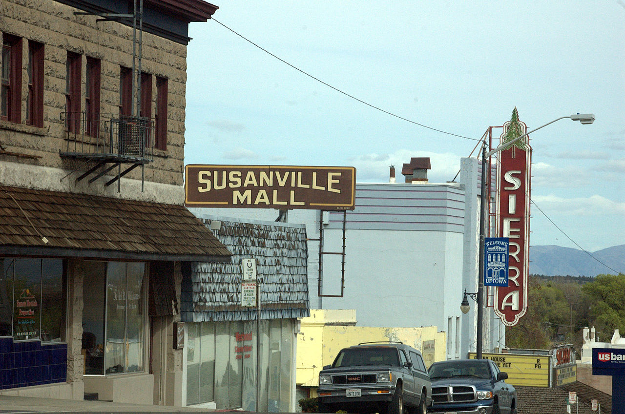 The town of Susanville, California had a mall that looks old western