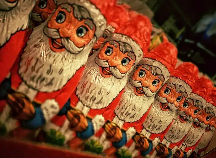 Chocolates in the image of Santa Clause